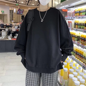高街套头卫衣男新款日系长袖上衣bf潮牌痞帅宽松情侣外套WY22-p35