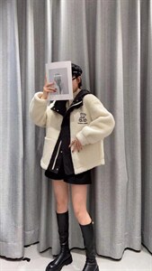 珠片绣加帽子的撞色搭配 今年皮毛一体的天花板,其它,姚姚家