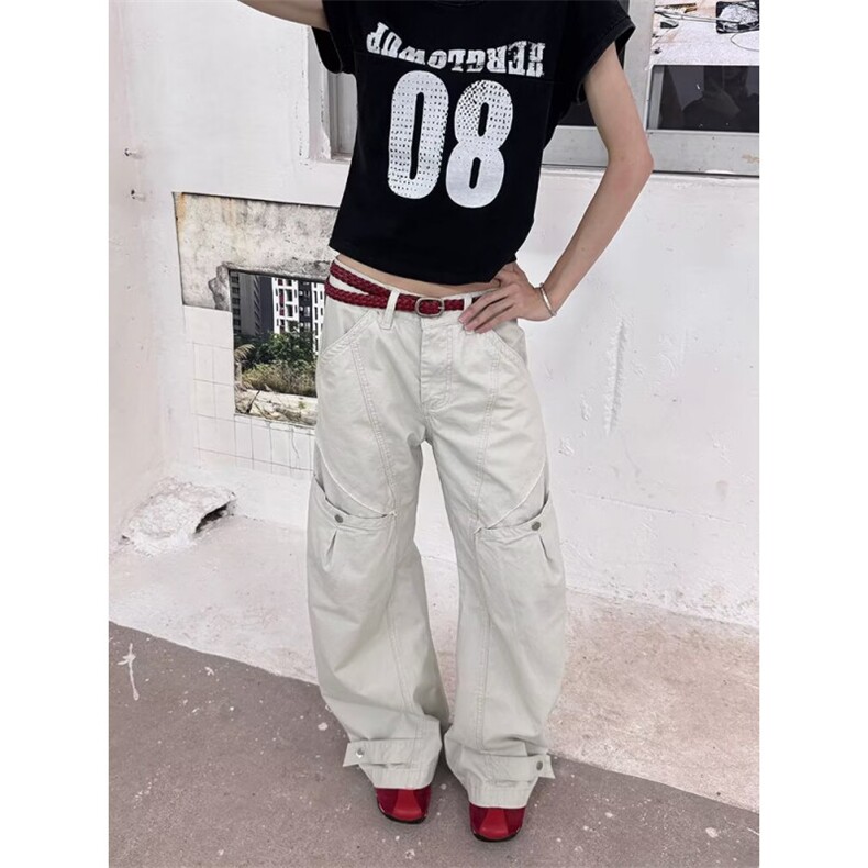 新款简约潮流米白色休闲裤网络图,男装休闲裤,星座410-6（原星座1304-1）