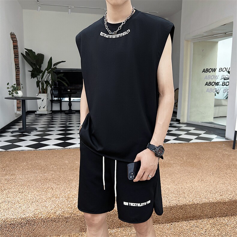 23年男士无袖套装 运动套装 A210-TZ8801-P75图片