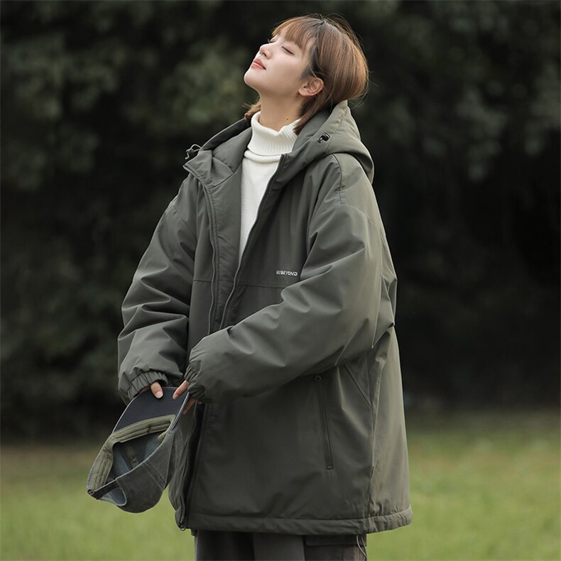 904-2-MYM8727-特批80冬季加厚保暖棉衣百搭防水男女连帽棉服图片