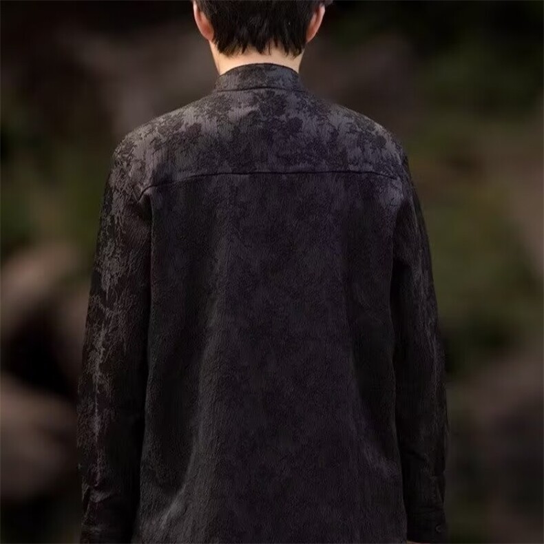 新中式男装风衬衫男长袖唐装汉服外套刺绣衬衣春秋CSA313-P48,男装衬衫,星座208-5