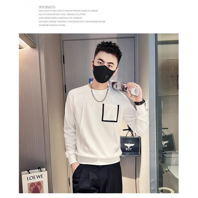 网图现货男士重磅设计感款拼接圆领短袖T恤半袖R8020-P48,男装T恤,星座1005-4