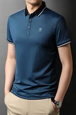 POLO衫男士短袖t恤翻领2023夏季新款潮牌休闲商务男装上衣，男装T恤，电商B212（原钱塘6029）