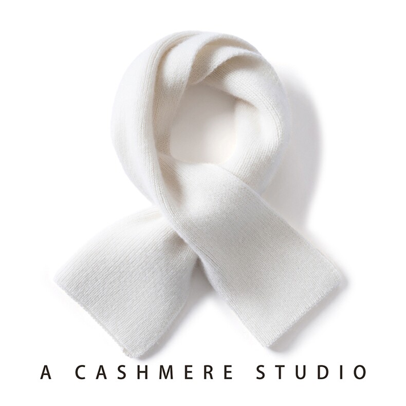 2025年秋季时尚百搭通勤简约休闲护颈穿孔围巾，围巾，思琳羊绒