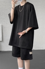 8XL-M青少年扎染短袖t恤休闲运动套装男生夏季宽松大码TZ38001P55，男装T恤，电商B312