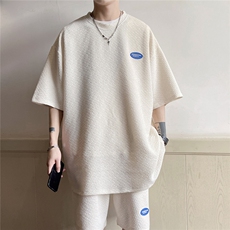 冰丝短袖T袖男DT8774P35短裤男DK8775P40大码休闲套装TZ8776P75控，男装休闲套装，星座227-7