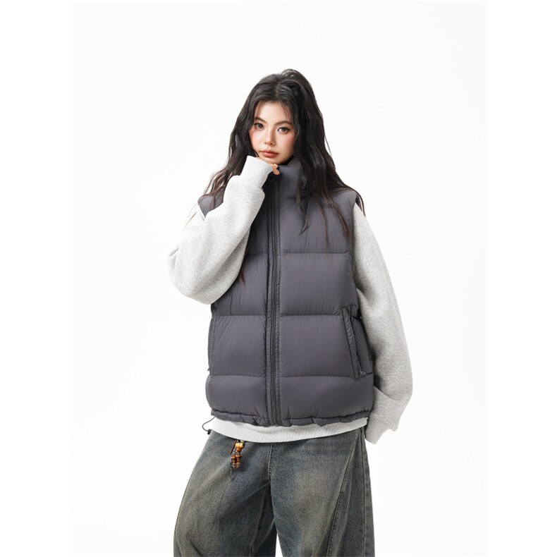 90%绒新标有报告短款宽松羽绒服马甲上衣Y981/P210现货,男装羽绒服,星座202-3