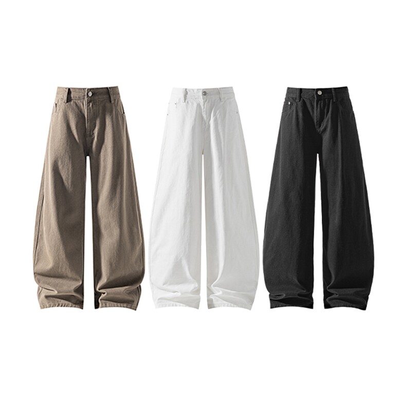 2025 秋季新款 白底美式纯棉重磅弯刀裤M-5XL GK251036-P50图片