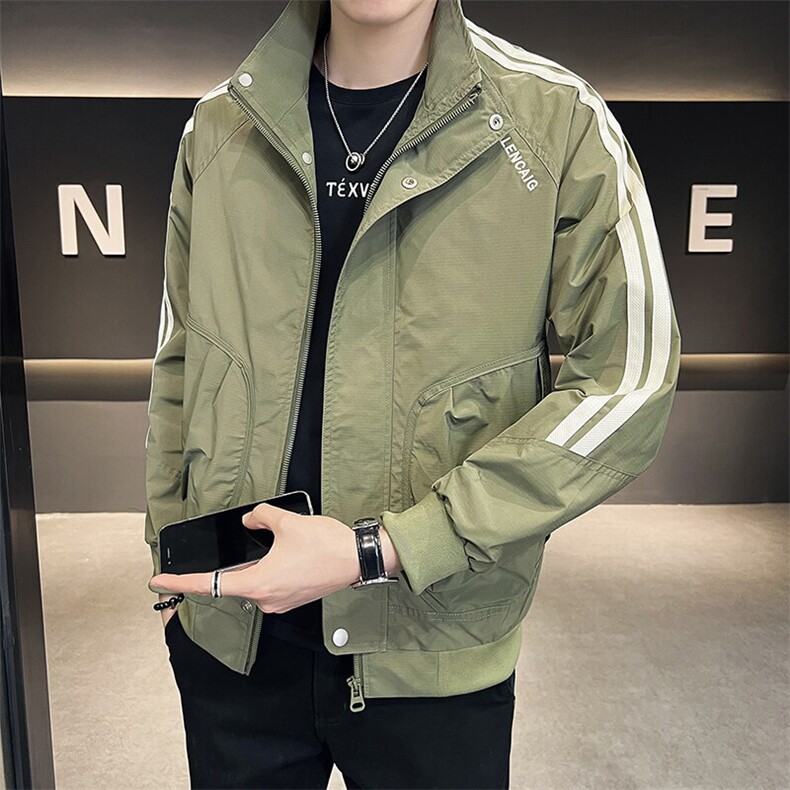 店主风夹克秋季外套男装衣服痞帅刺绣特批款C317-9235-P85图片