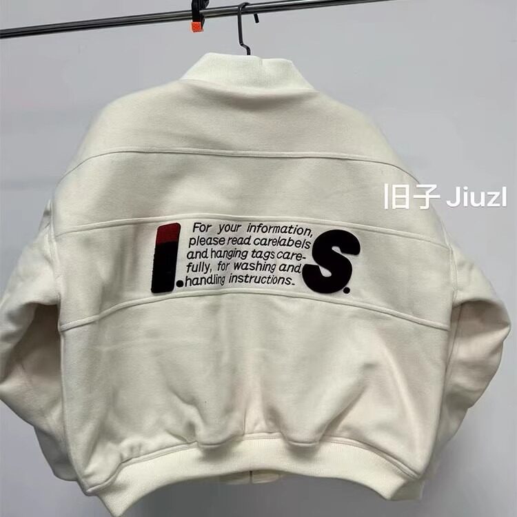 自主米白色is三宅飞行夹克外套棉服vibe风格秋冬单品,男装夹克,星座1210-1