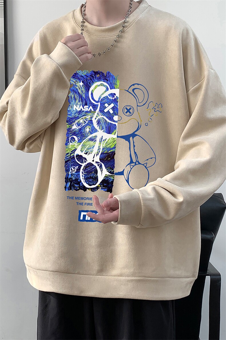 麂皮绒卫衣男大码重磅长袖t恤男JW81290-P35,男装卫衣,电商A040