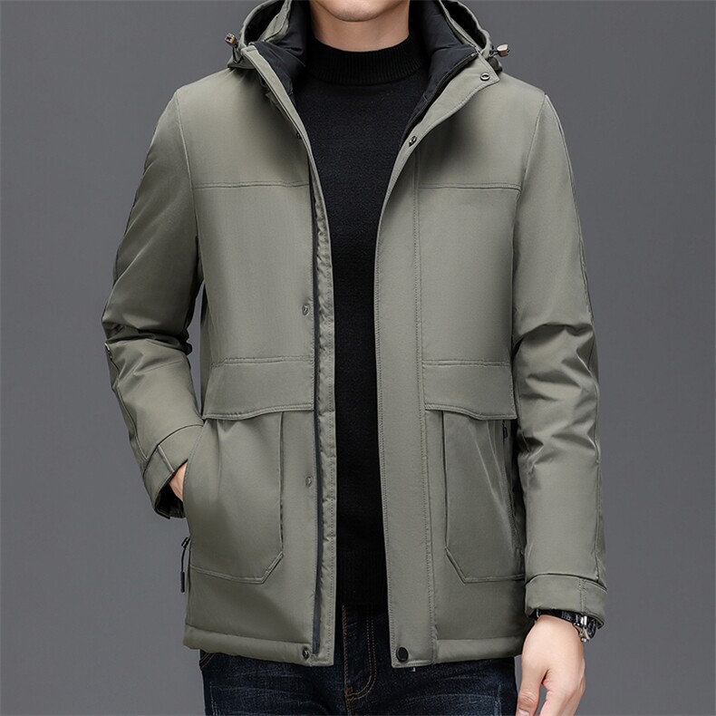 新标羽绒服男士2026年冬季新款休闲连帽鸭绒上衣保暖棉衣外套男,男装羽绒服,电商B212（原钱塘6029）