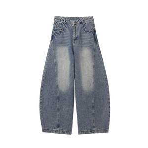 2026 春季新款 内景大码美式拼接弯刀牛仔裤M-5X GK24946-特P45图片