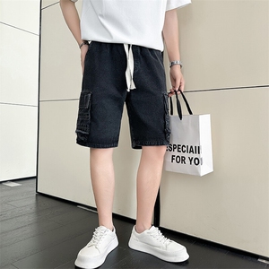 301A-1 DK13 P58控78 店主风社会小伙风夏季工装牛仔五分短裤图片