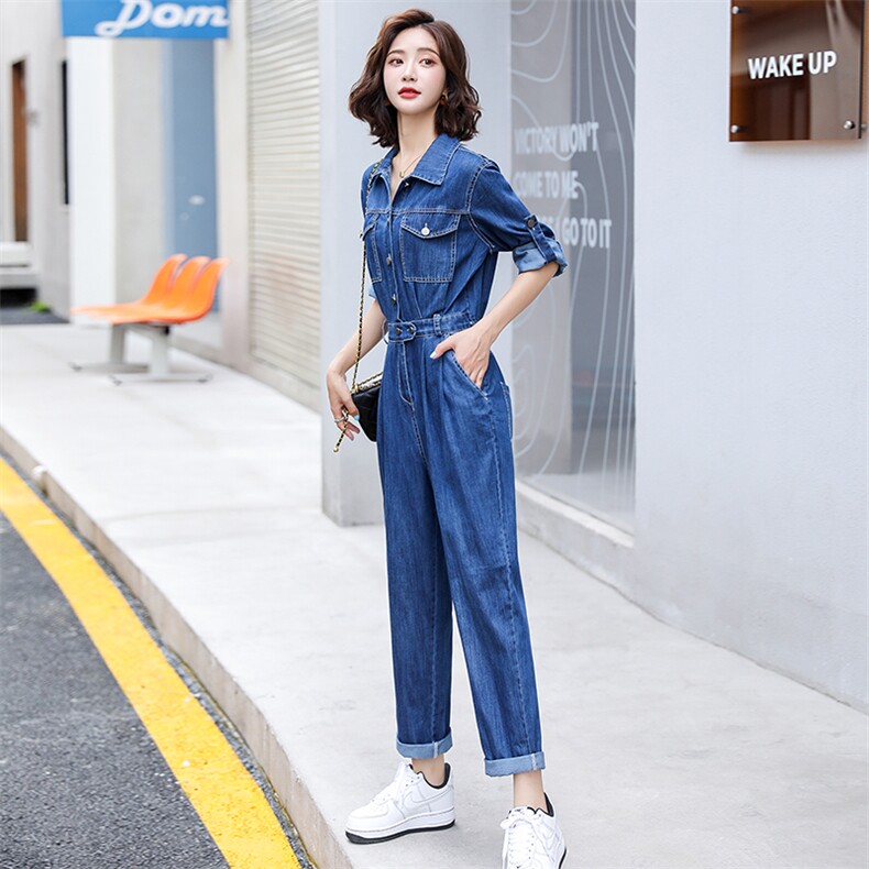 2022年新款时尚工装连体衣气质连衣裤套装女2022年春季,女装连体裤,瑶迪依秀
