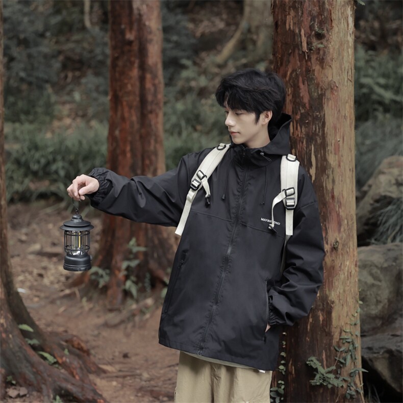 秋季新款冲锋衣男连帽外套户外防风登山夹克217-2-JK23172-P65图片