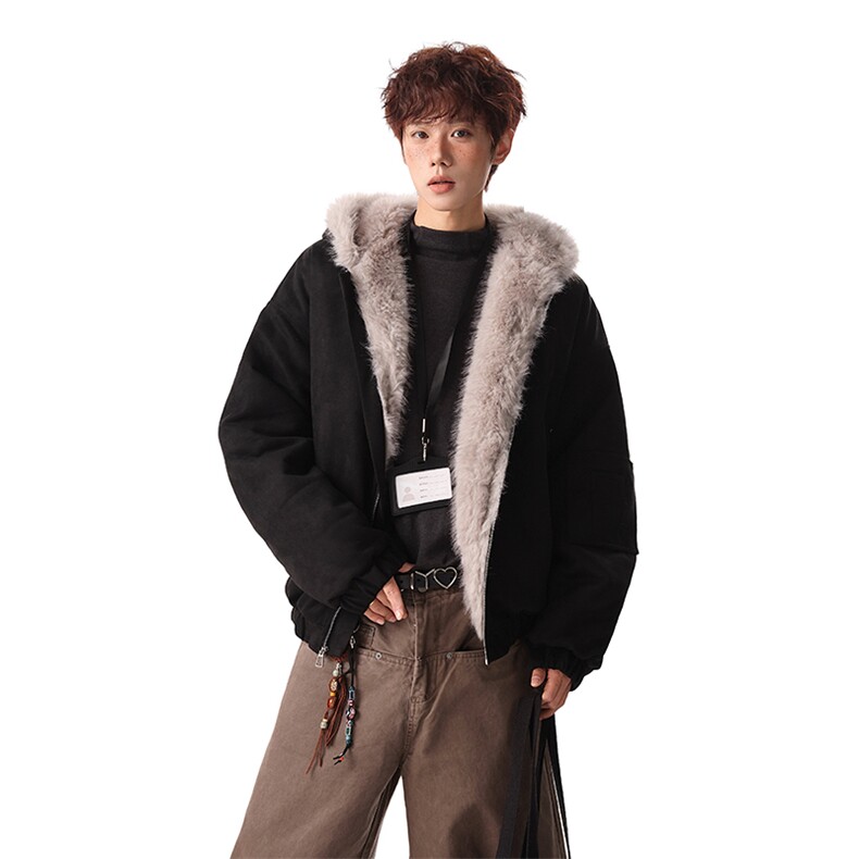 主推冬季连帽新款宽松/座山雕外套潮加厚棉衣XZ102B-1M817-P115,男装棉衣,星座102B-1