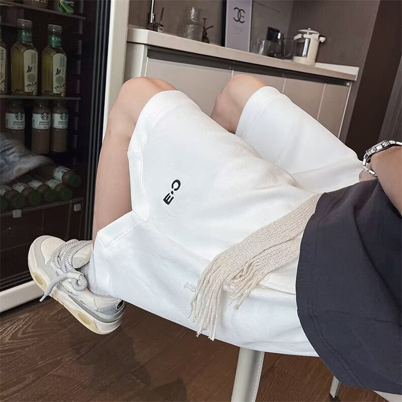 高品质夏款男短款字母印花长系带休闲五分短裤D36P35,男装牛仔裤,星座1013-1