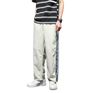 K3007/P30新款休闲裤男排扣开衩学生运动裤大码阔腿裤直筒裤,男装休闲裤,电商A141