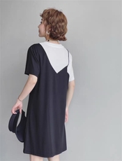 韩版拼接连衣裙，女装连衣裙，依多坊