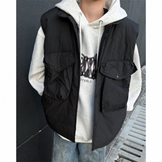 F624P65冬装甜马甲行立领拉链日系复古卡其色工装夹克男女，男装背心/马甲，星座512-6