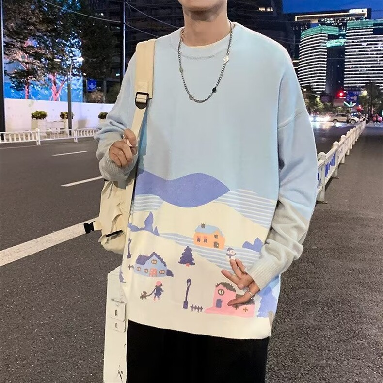 休闲毛衣青春流行2022长袖男潮纯色圆领GM62P42,男装针织衫/毛衣,星座1116-2