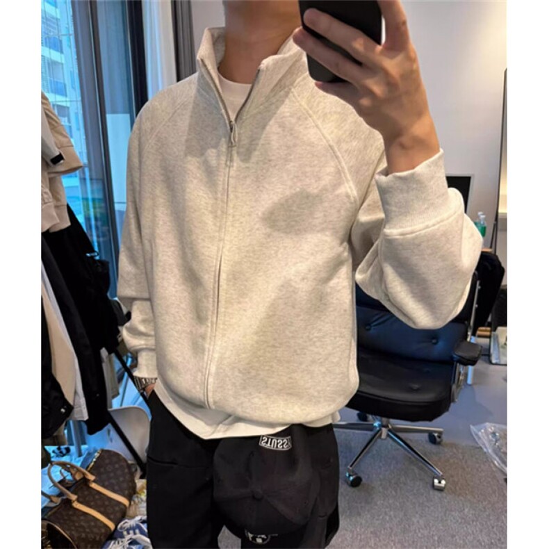 日系立领卫衣男女秋季新款百搭休闲运动情侣开衫外套WLW6611-P50,女装短外套,星座1008