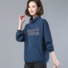 2021年秋季新款韩版时尚字母卫衣女长袖韩版宽松加绒加厚，女装卫衣/绒衫，简韵佳