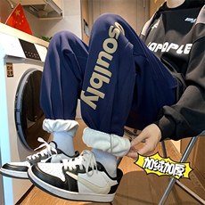 休闲裤男秋冬立体发泡印花束脚裤A166-YK060-特P35控58，男装休闲裤，电商A166