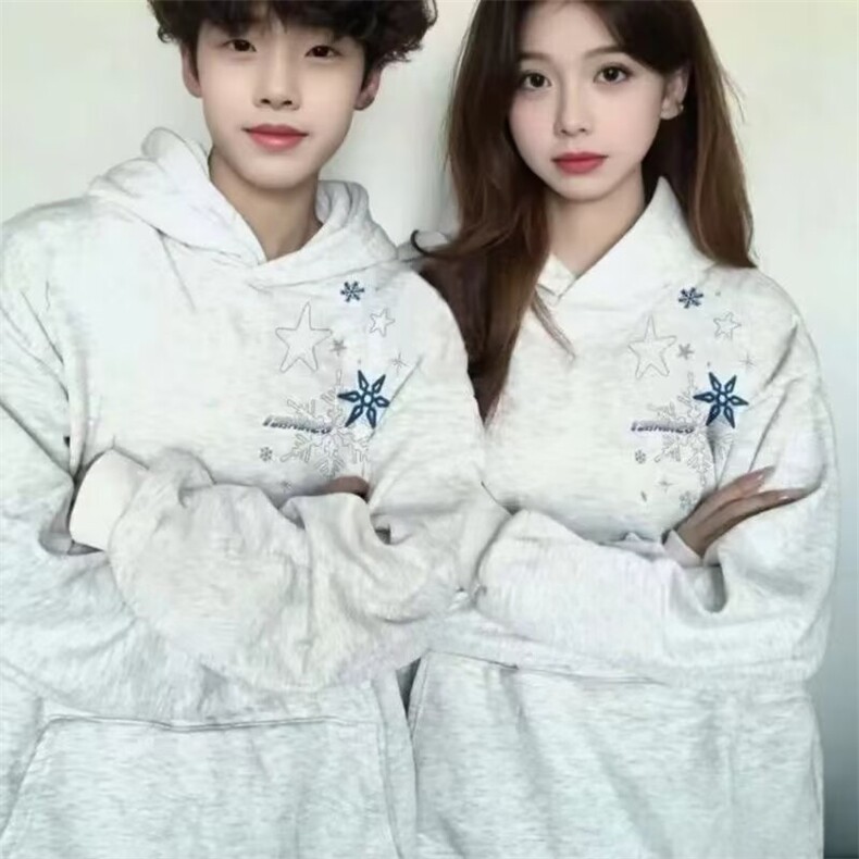 1506/QCX0010/P42美连帽卫衣男女冬季设计感小众宽松字母潮牌上衣,男装卫衣,星座1506