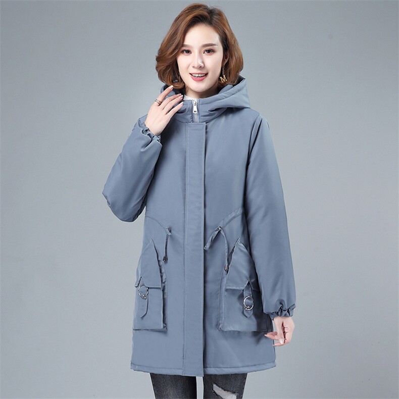 棉衣女中长款加厚羽绒棉服女韩版冬季外套女士棉袄夹棉外套,女装棉衣/棉服,曼沙奕珂