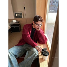 1506-1/ZSMF3681/P59开衫男士韩系宽松潮流毛衣慵懒风休闲上衣服，男装针织衫/毛衣，星座1506-1