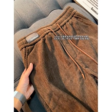 网图东北零下40度裤子男款加绒加厚保暖灯芯绒卫裤JRK2658-特P40，男装休闲裤，星座1007（原301D）