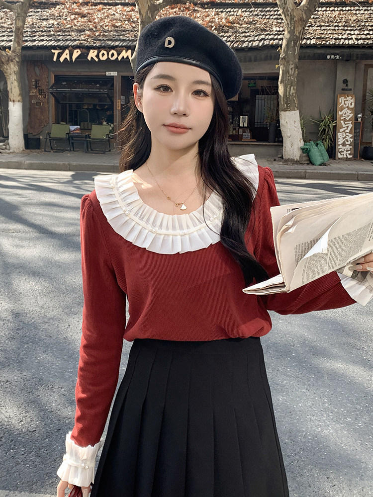 现货，2024针织花边小衫P68K105图片