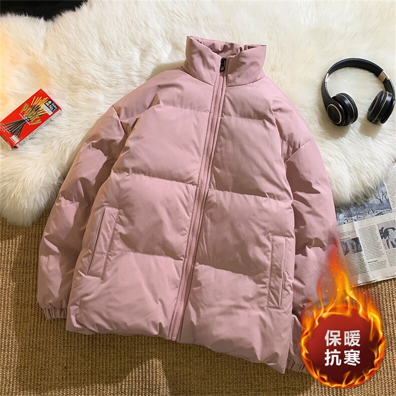 得物二开跑量棉衣休闲加厚棉服男女同款情侣纯色面包服218-35,男装棉衣,星座1402-1