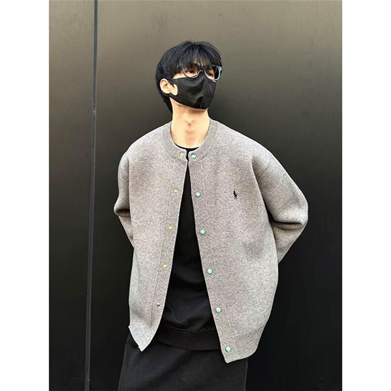 外套男春秋季2025新款简约针织开衫夹克男春装上衣潮SW5016,男装夹克,星座516A