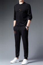 BJ9810秋季2023年新款男士长袖长裤修身休闲时尚卫衣套装P155，男装休闲套装，电商B360