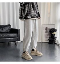 K2021-P45秋季港风大码潮流宽松卫裤抽绳束脚裤运动休闲裤，男装休闲裤，电商A009A（原A058A）