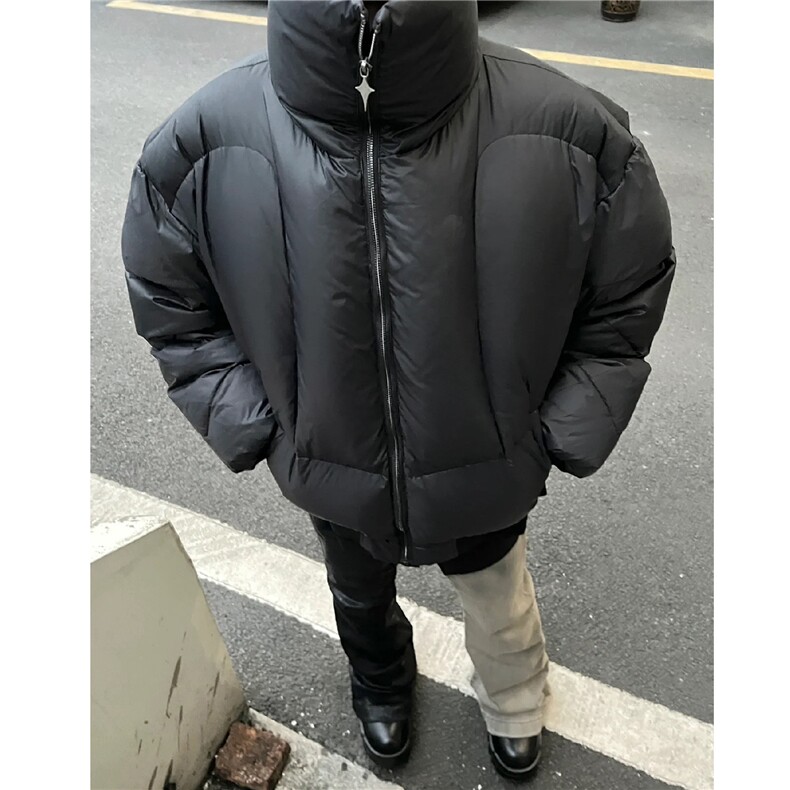 美式cleanfit盔甲羽绒棉服面包服立领外套男H1032P128（网图）,男装棉衣,电商A341