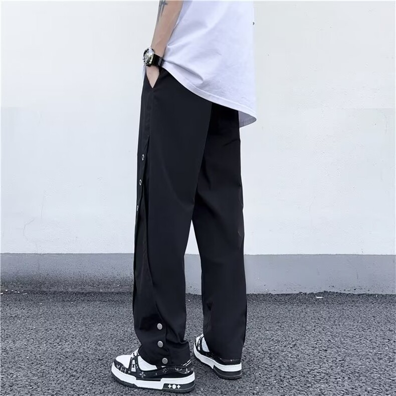 冲锋裤男士夏季美式高街vibe机能工装裤子高级感大码微喇休闲长裤,男装休闲裤,四季星座218-1
