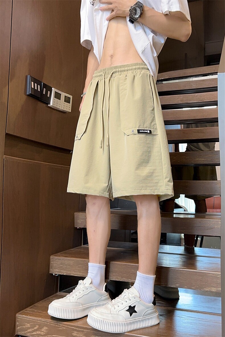 宽松运动短裤男夏季潮牌青少年跑步篮球休闲五分中裤潮流2025新款,男装牛仔裤,HDA146
