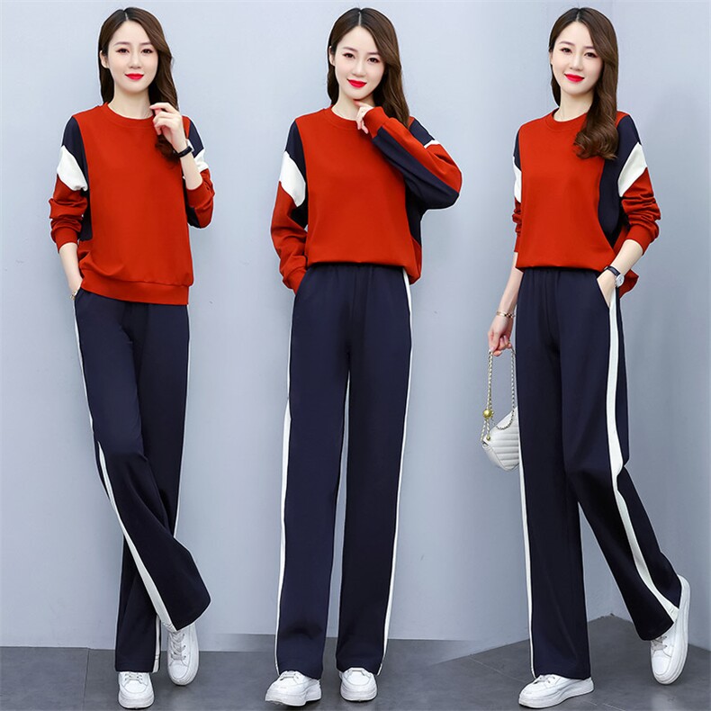 现货套装女2024年春季新款时尚休闲运动气质两件套,女装套装/套裙,星期衣