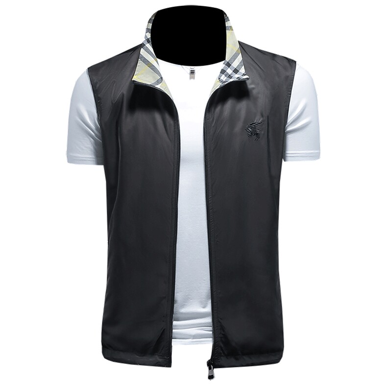 2025春装男士两面穿马甲背心M-5XL9009-P140(假模图）,男装背心/马甲,钱塘6026