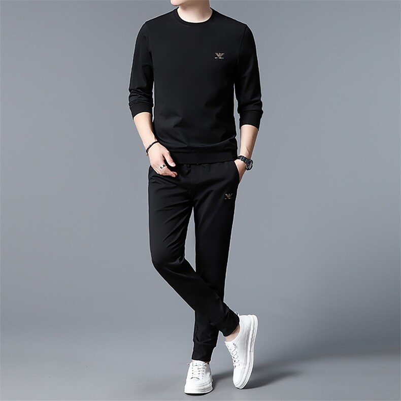 S3030-3钱塘2020-2中青年男士春秋新款时尚休闲长袖卫衣套装P225,男装休闲套装,钱塘207-2