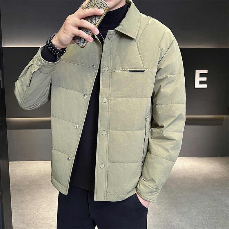 新标50绒轻薄羽绒服新款青年冬装保暖衬衫式夹克外套Y9908Y145,男装夹克,星座914