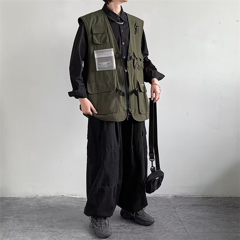 马甲外套男韩版潮流高街帅气2023秋冬季新款ins宽松背心W4177-P43,男装背心/马甲,星座412-2