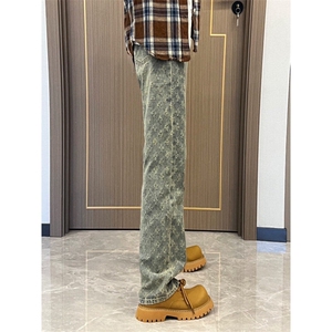 【有货】KZT63CC-特P45 提花满印牛仔裤子男女同款裤子图片
