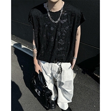 8XL-M重磅！特大码短袖T恤背心男宽松休闲百搭篮球服DX318P28，男装T恤，电商D206-1