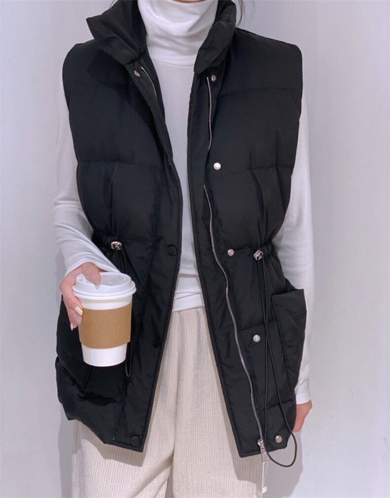收腰羽绒马甲，女装马甲，驿谷